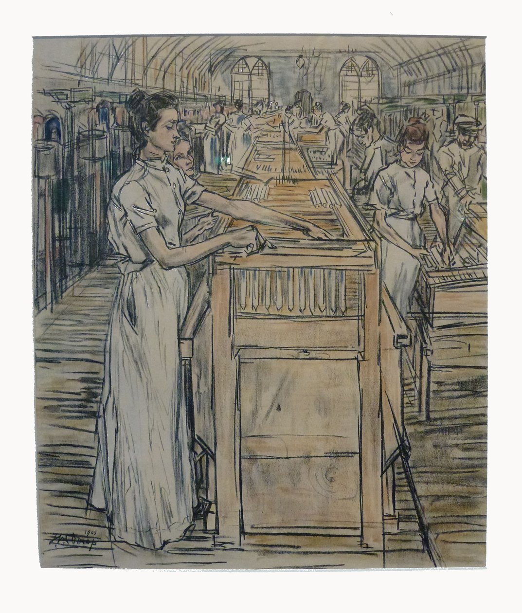 Afwerkerij 1 von 12 Lithografien, die Toorop über die Herstellung von Kerzen machte von Jan Toorop
