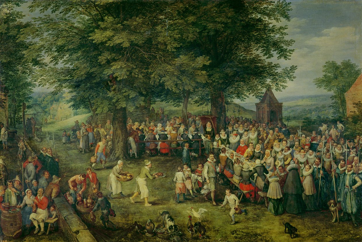 Das Hochzeitsbankett von Jan the Elder Brueghel