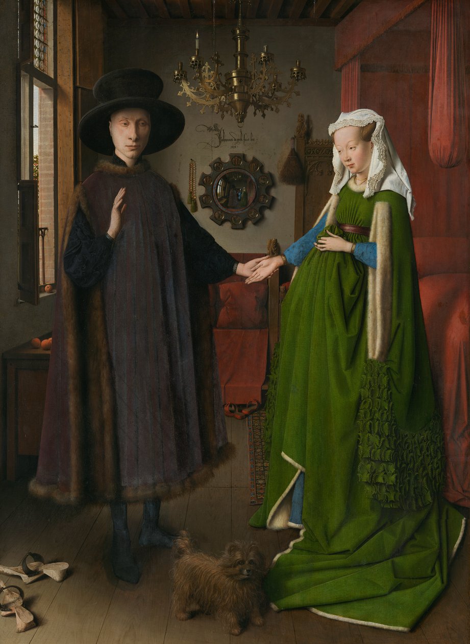Das Porträt von Giovanni Arnolfini und seiner Frau (Die Arnolfini-Hochzeit) von Jan van Eyck