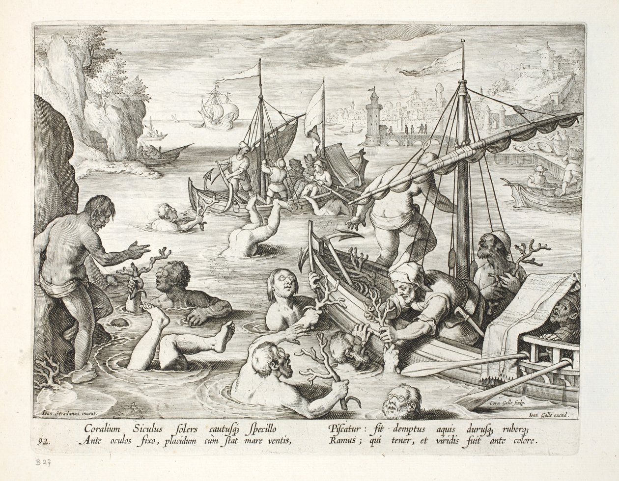 Tauchen nach Korallen, Tafel 92, Illustration aus 