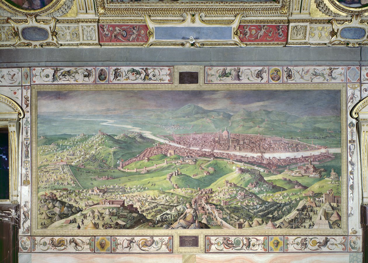 Die Belagerung von Florenz im Jahr 1530, 1563-65 von Jan van der Straet