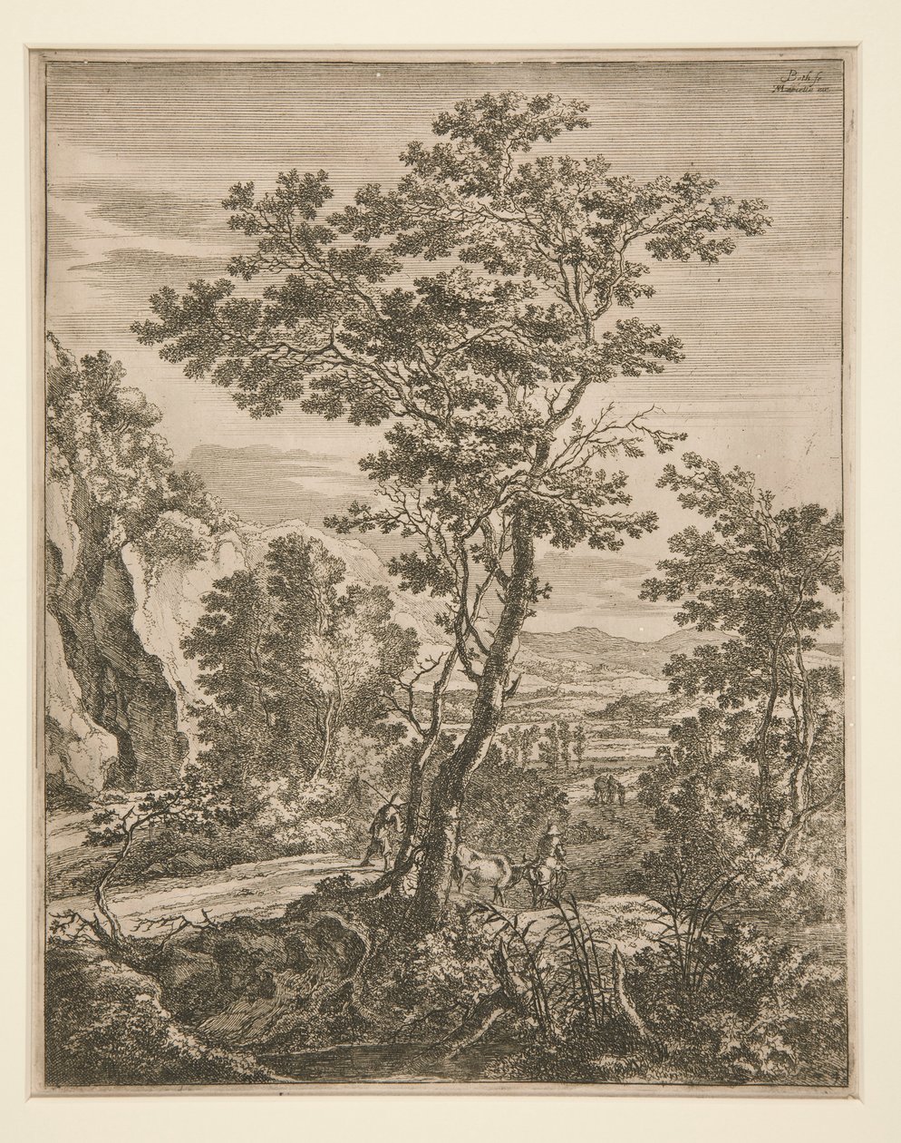 Landschaft mit einem großen Baum von Jan Both