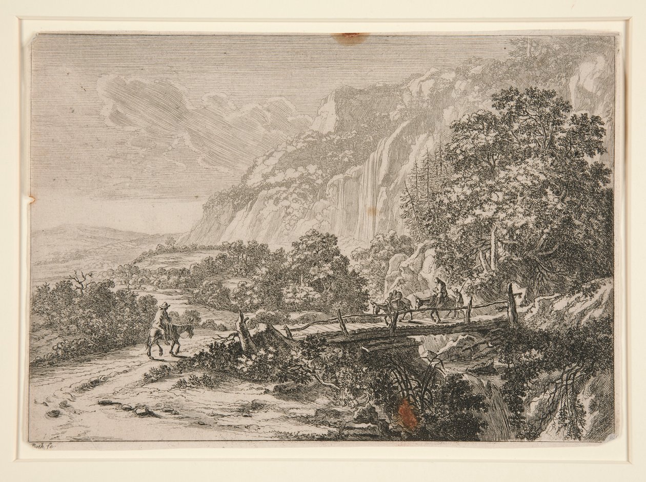 Holzbrücke. Sulmona in der Nähe von Tivoli. von Jan Both