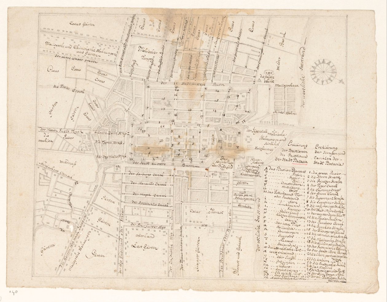 Stadtplan von Batavia von Jan Brandes