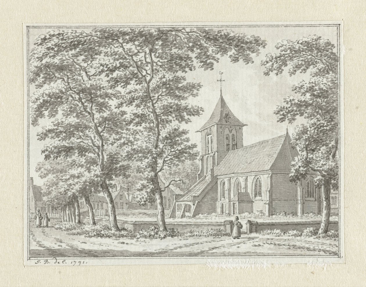 Die Kirche von Biggekerke von Jan Bulthuis