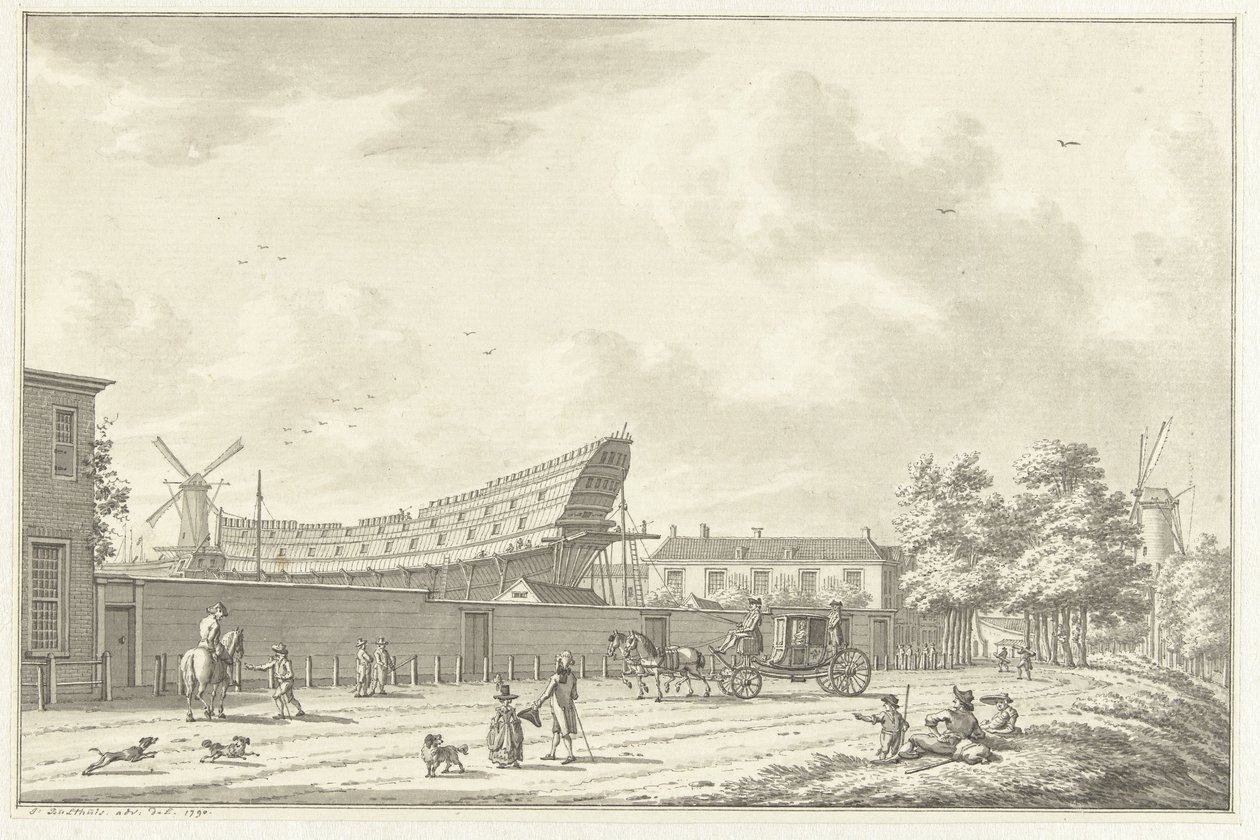 Die Schiffswerft in Rotterdam von Jan Bulthuis