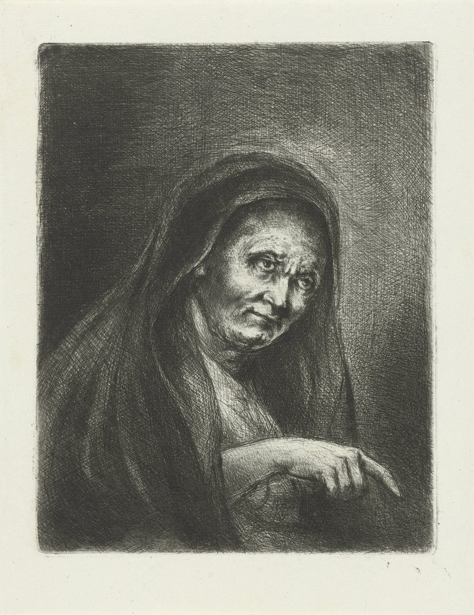 Alte Frau von Jan Chalon