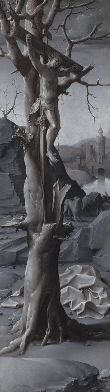 Der reuige Heilige Hieronymus [linkes Panel] von Jan Gossaert