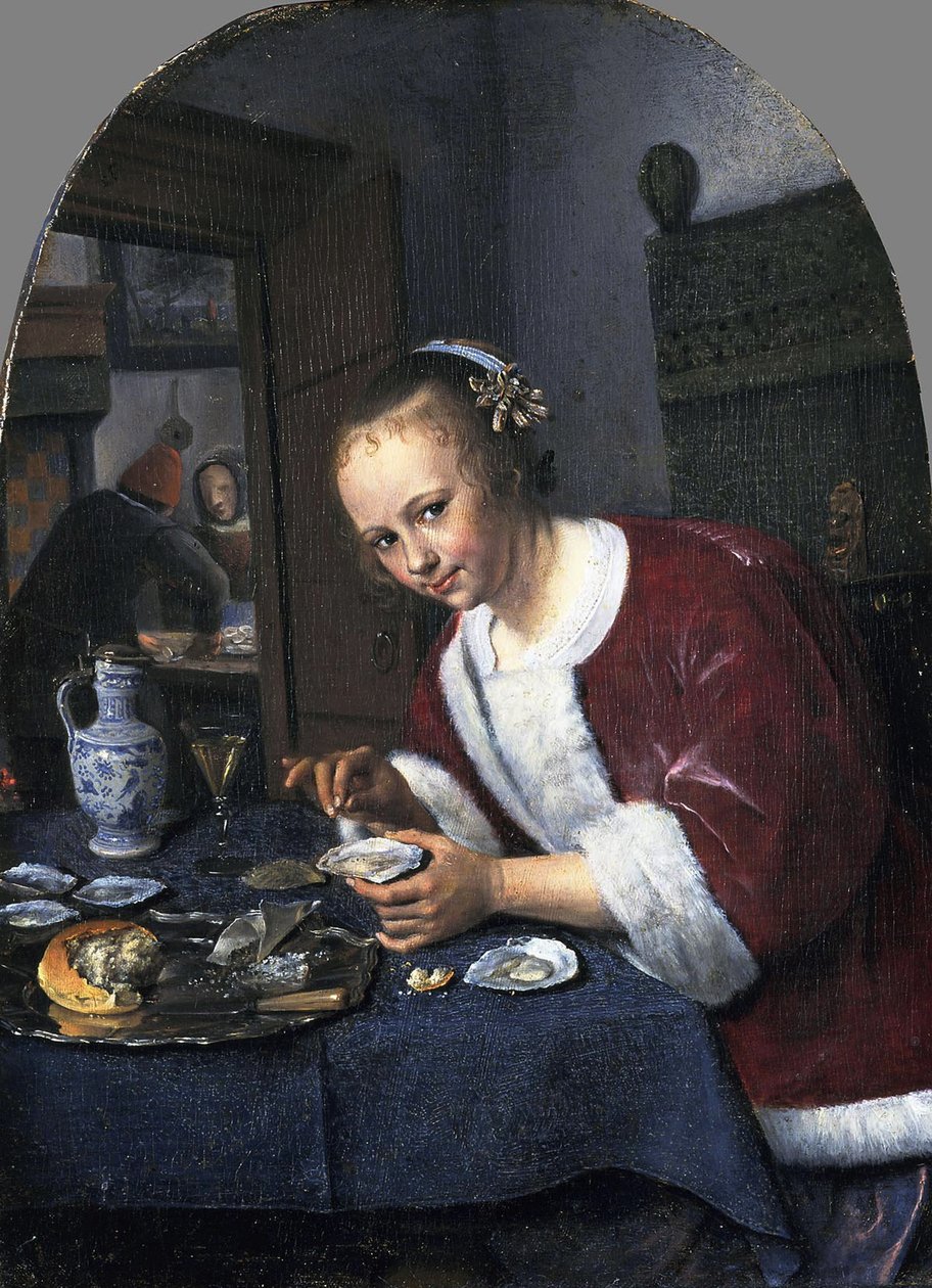 Mädchen mit Austern von Jan Havickszoon Steen