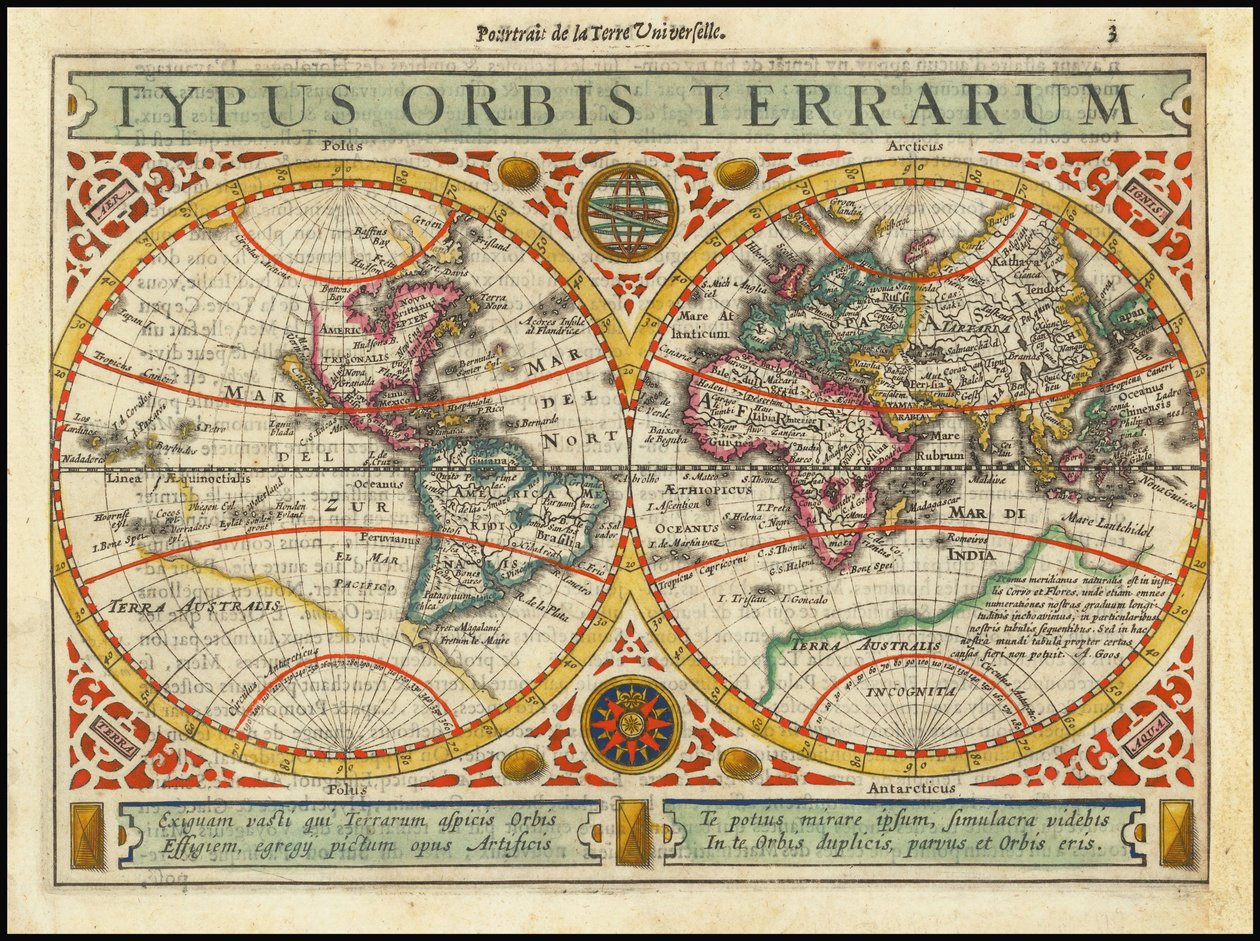 Typus Orbis Terrarum (1628) von Jan Janssonius