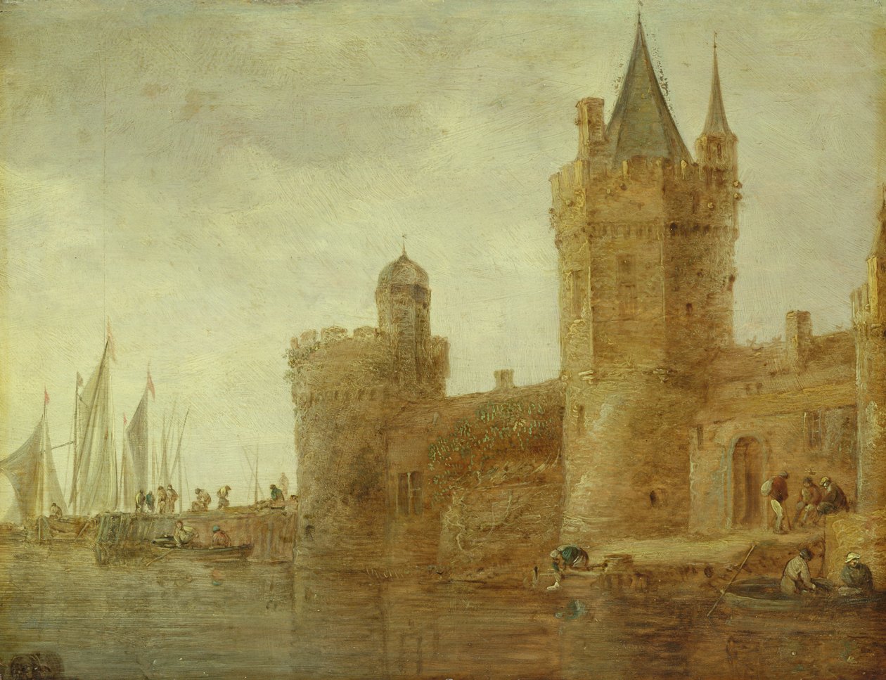 Bollwerk auf Wasser von Jan Josephsz van Goyen