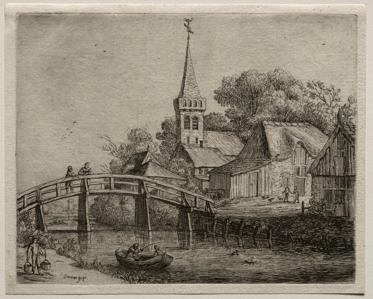 Die Holzbrücke von Jan Josephsz van Goyen