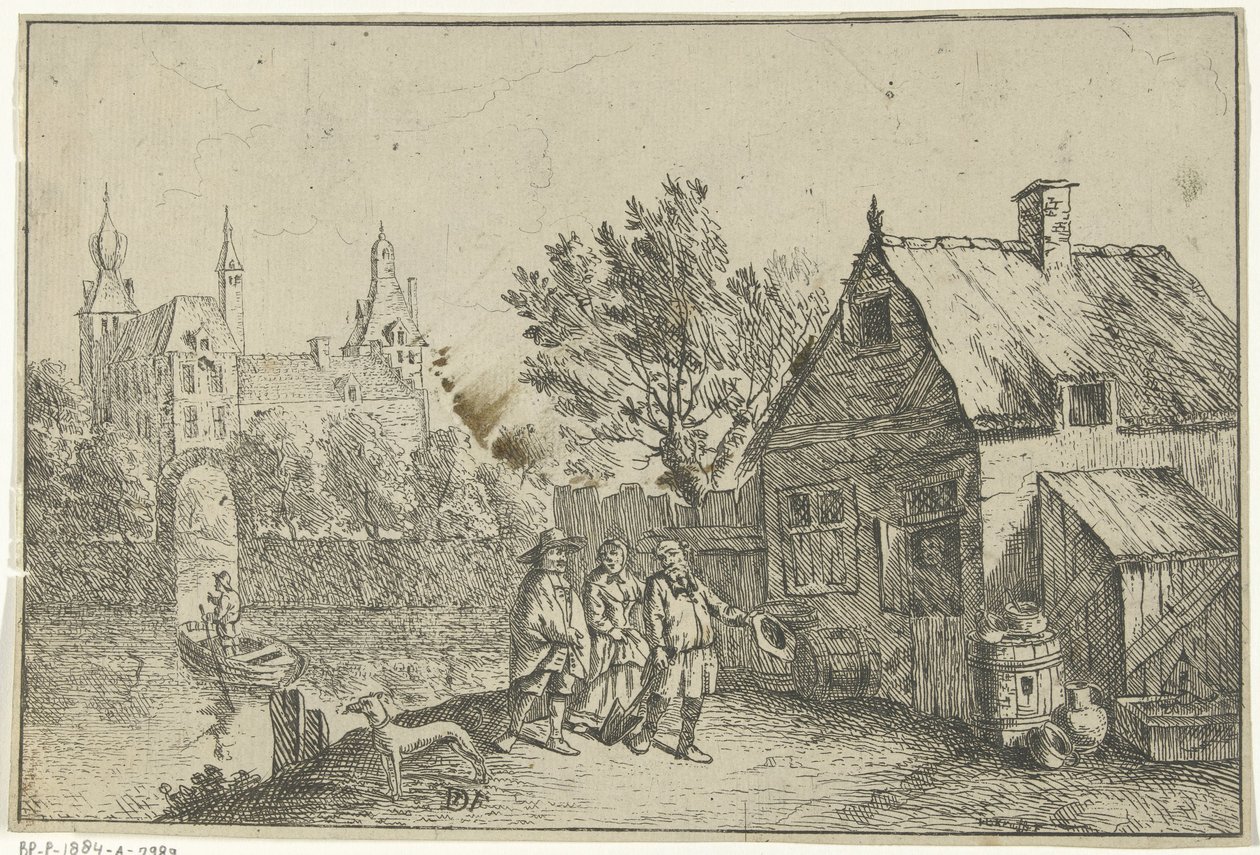 Bauernhaus am Wasser von Jan Lauwryn Krafft (I)