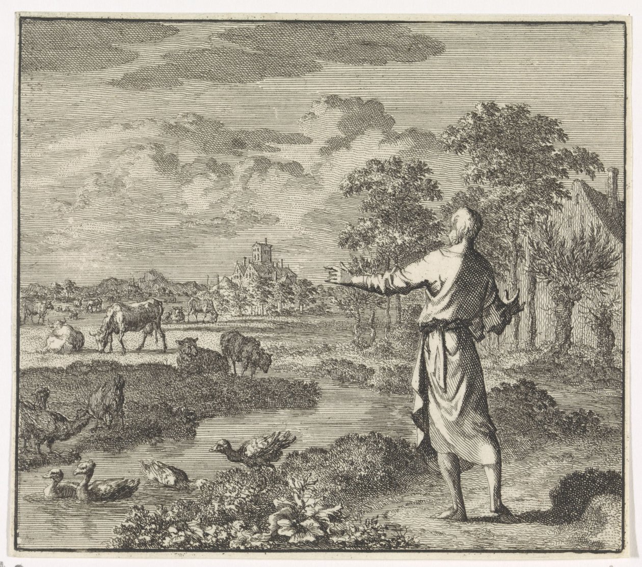 Emblem: Weideland von Jan Luyken