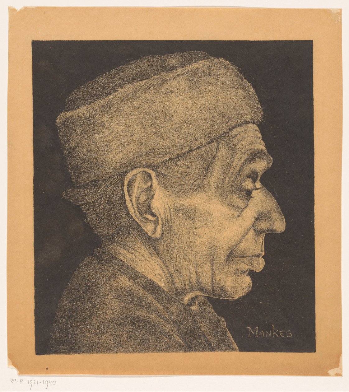 Porträt von Douwe mit Mütze von Jan Mankes