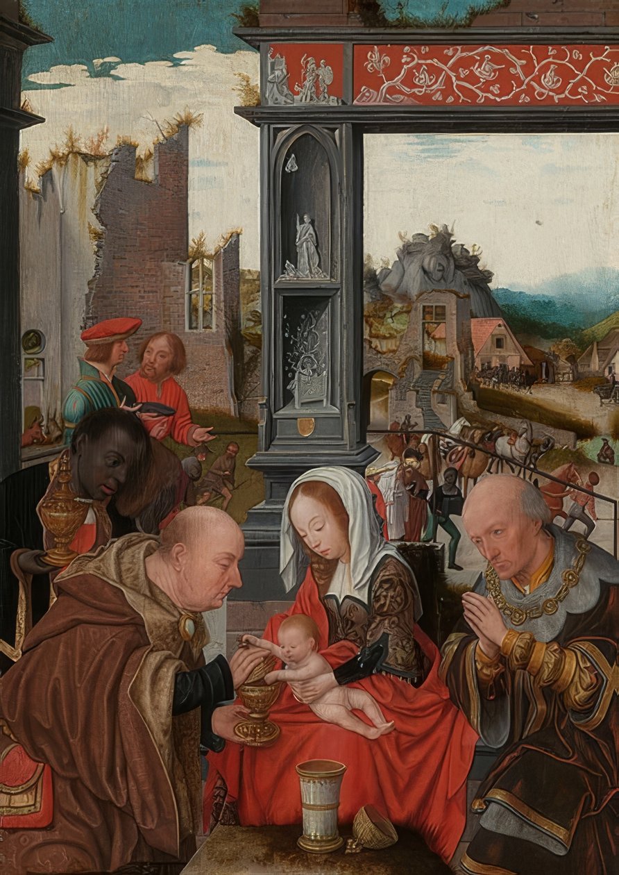 Anbetung der Könige von Jan Mostaert