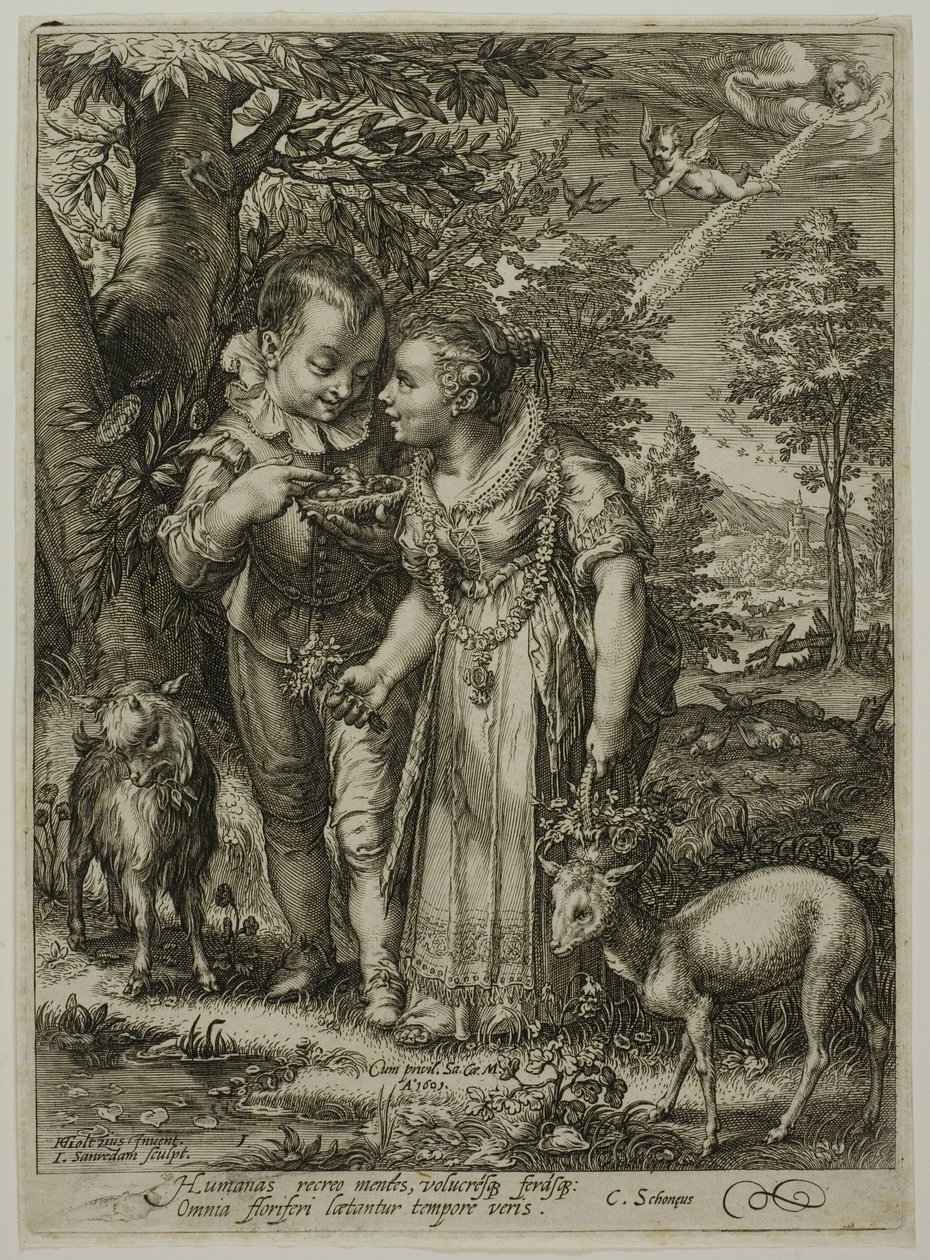 Frühling, aus Die vier Jahreszeiten von Jan Saenredam