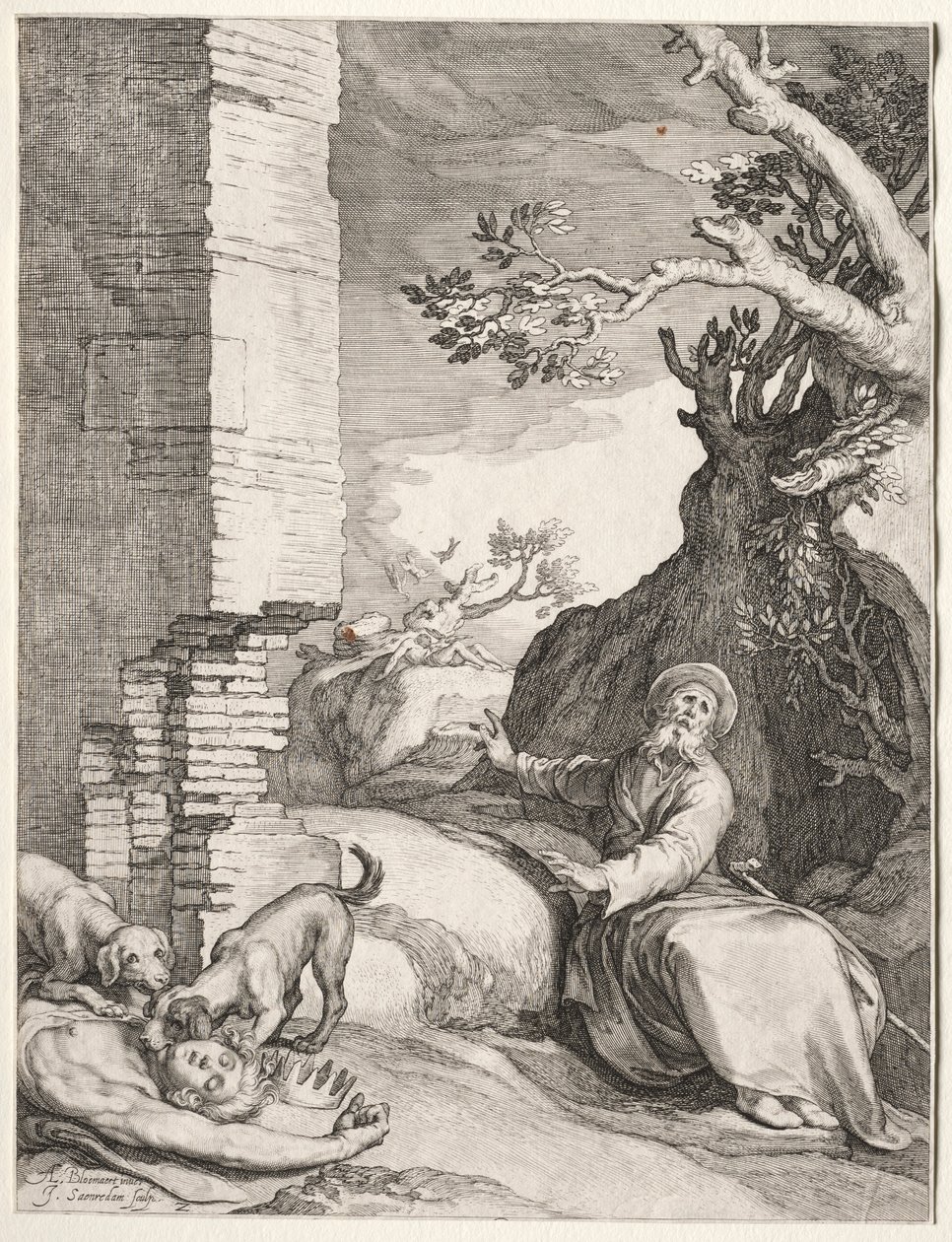Die Vorhersage von Ahija, 1604 von Jan Saenredam