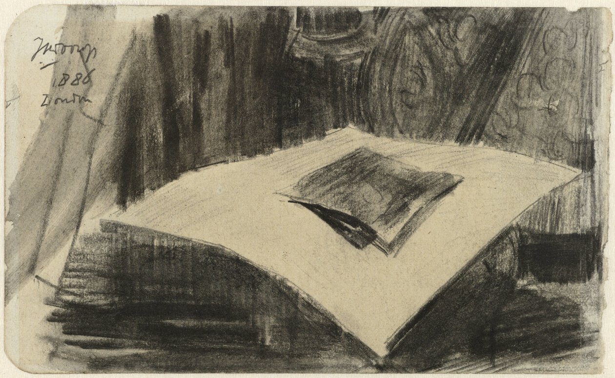 Druck auf dunklem Hintergrund von Jan Toorop