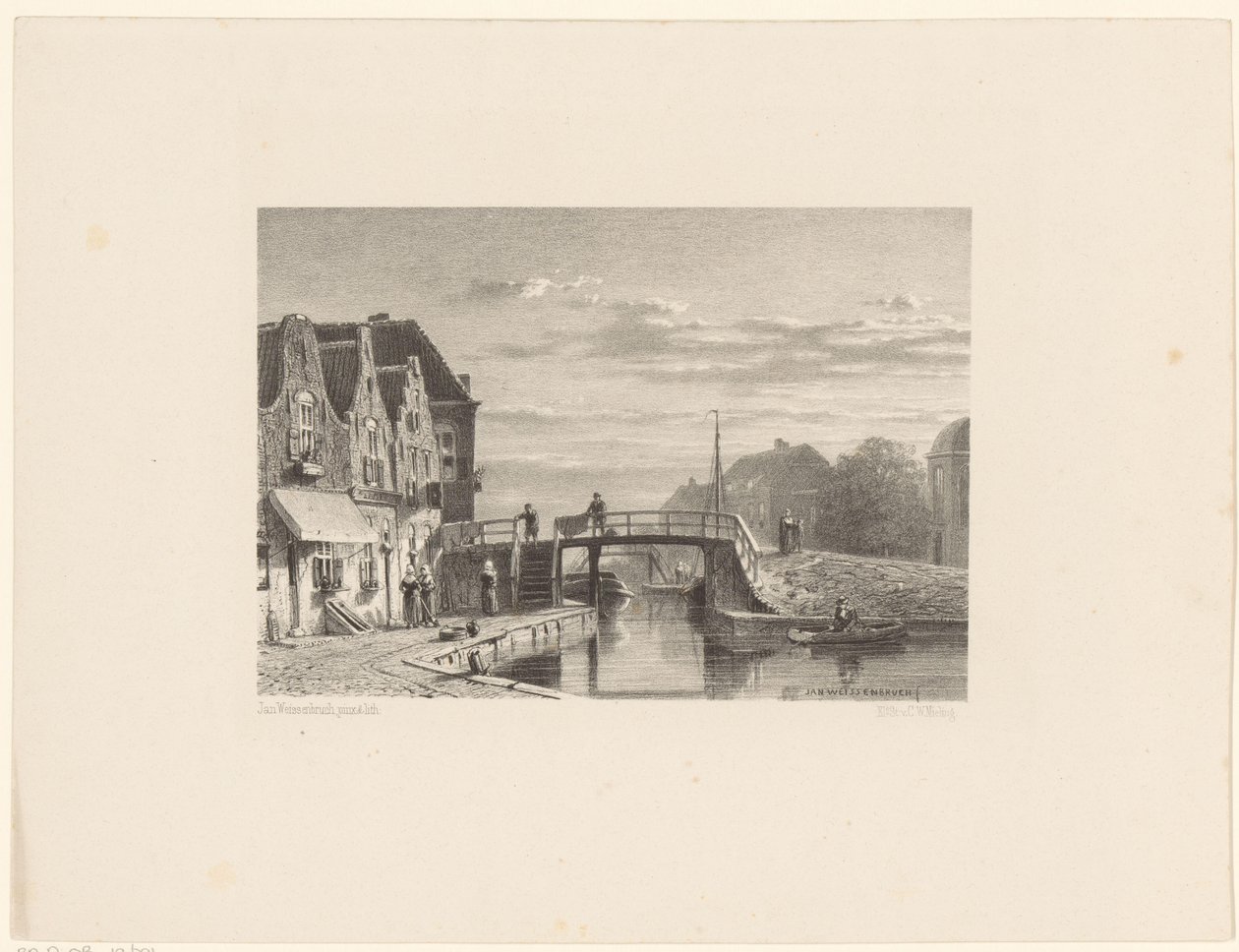 Stadtansicht mit Kanal von Jan Weissenbruch