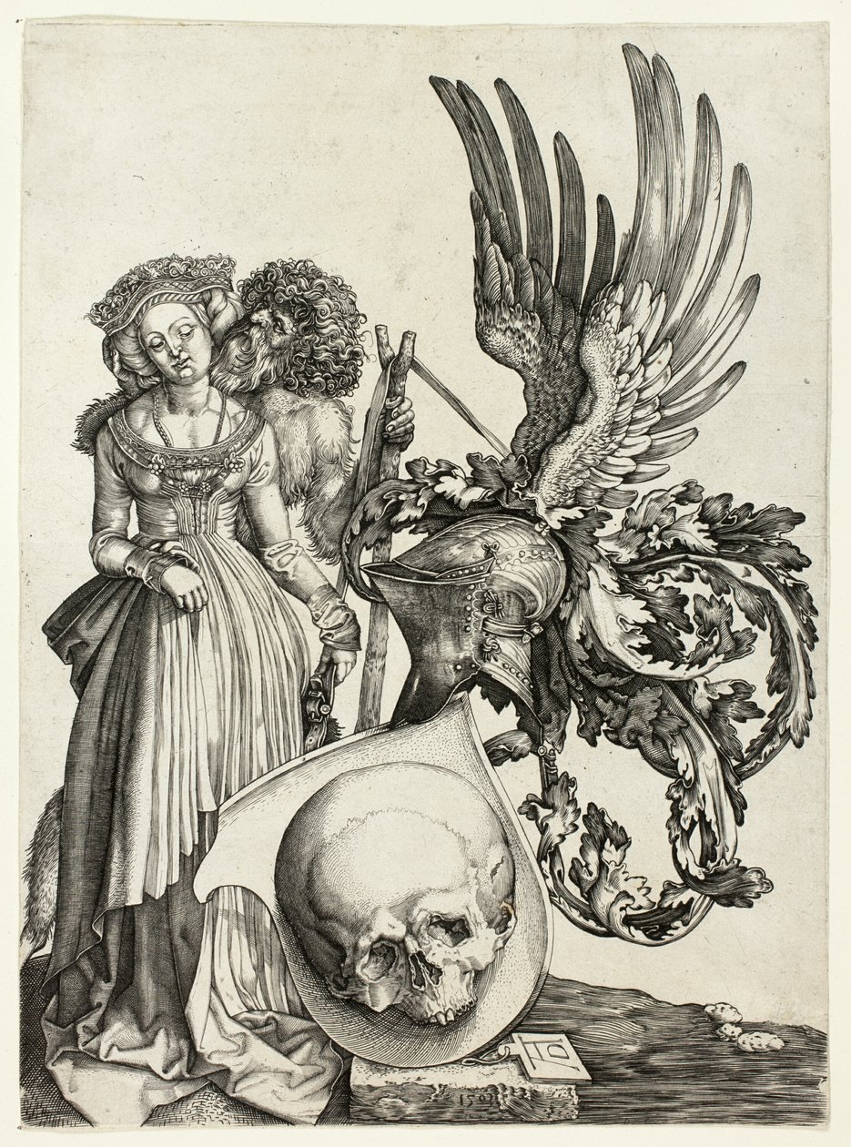Wappen mit einem Schädel von Jan Wierix