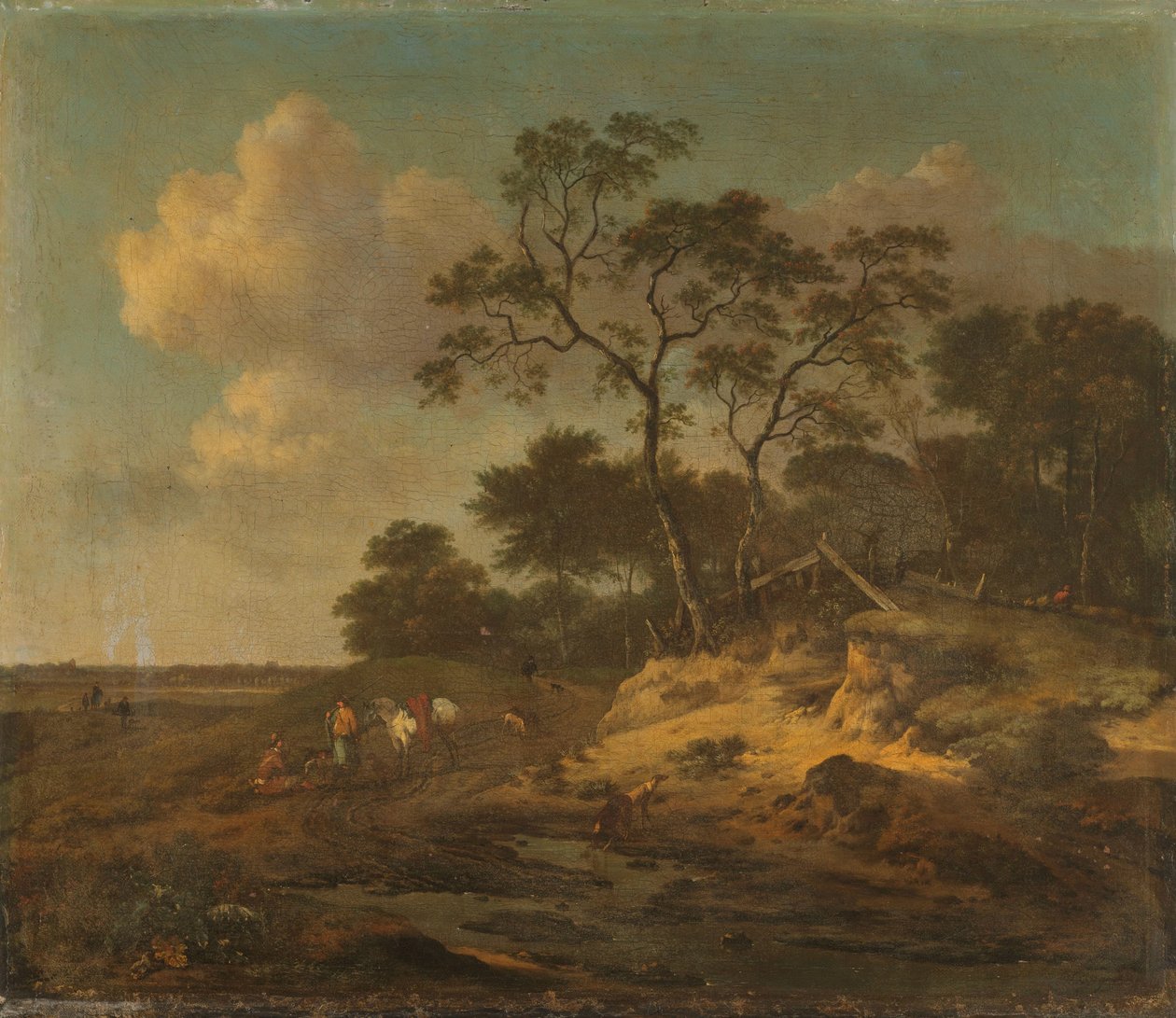 Dünenlandschaft mit ruhenden Jägern von Jan Wijnants