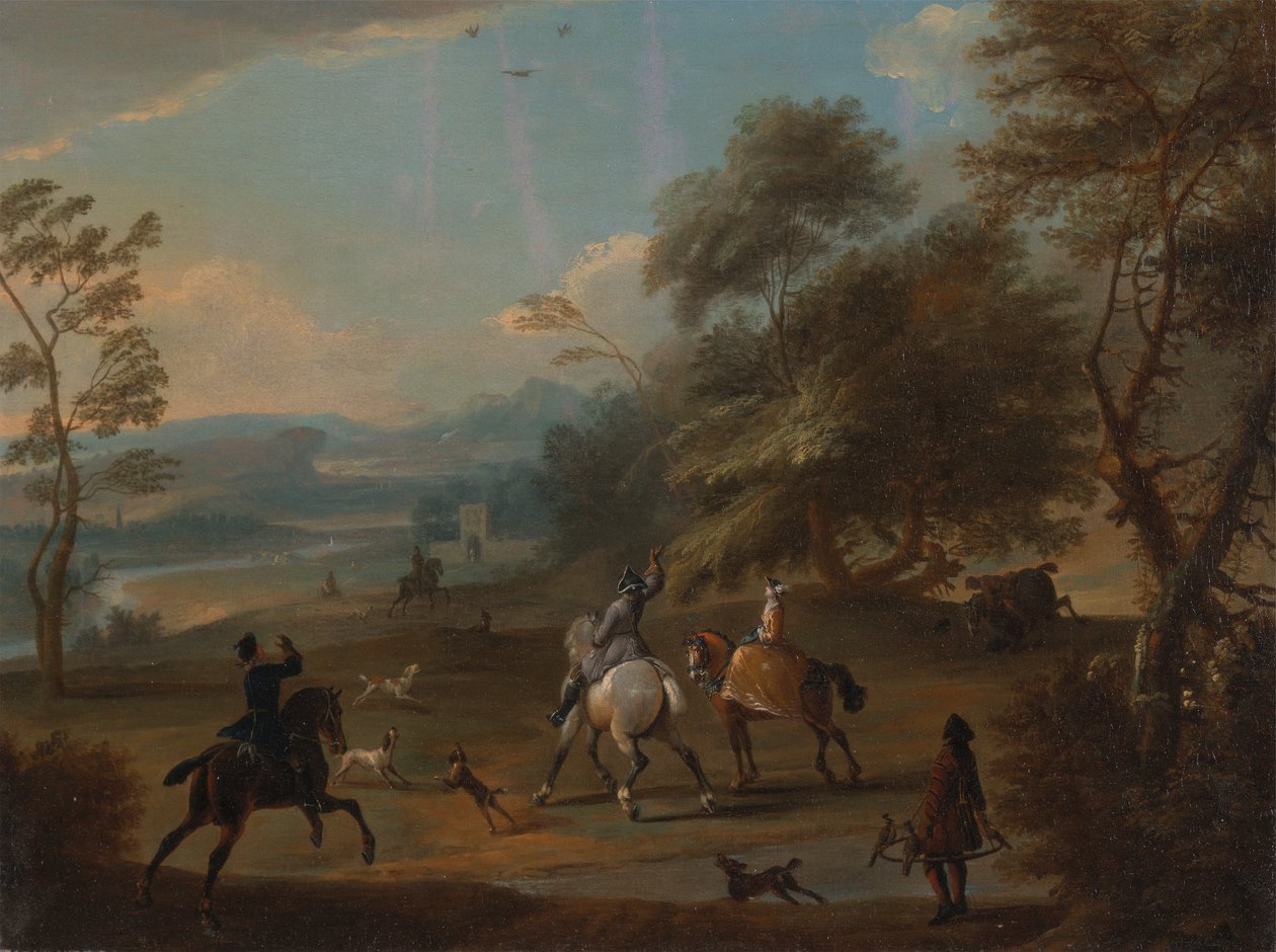 Eine Falkenjagd von Jan Wyck