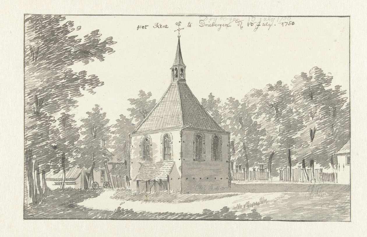 Ansicht der Kirche in Driebergen von Jan de Beijer