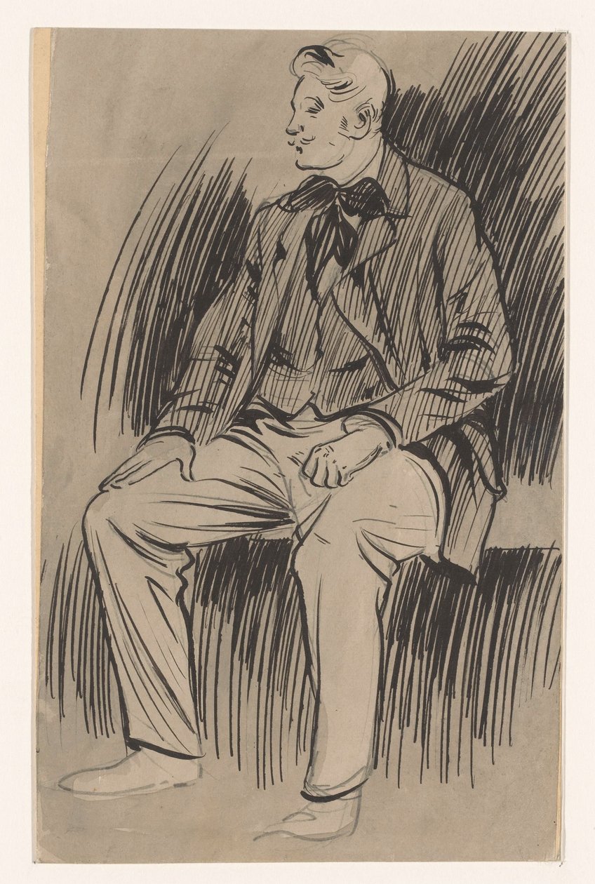 Sitzender Mann von Jan de Waardt