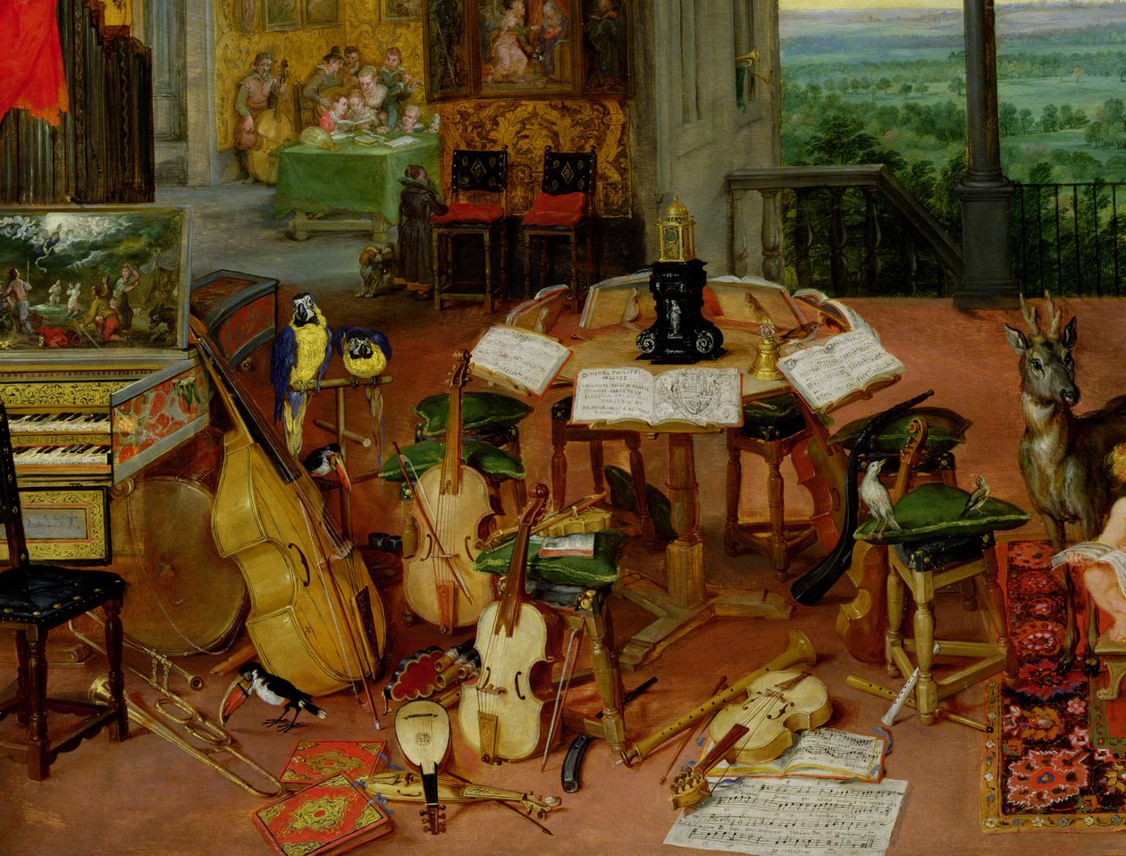 Hören, 1617 (Detail) von Jan the Elder Brueghel