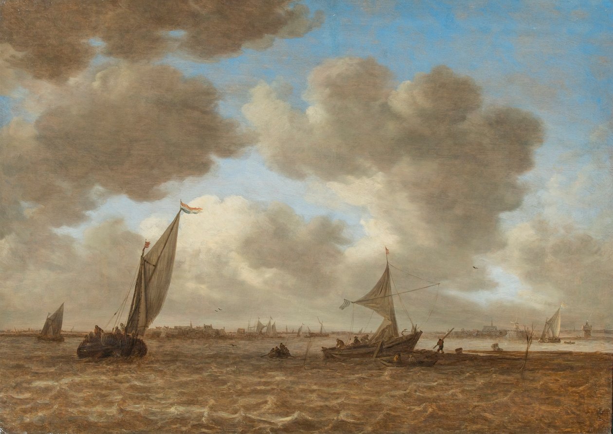 Blick auf ein unruhiges Haarlemmermeer-Polder von Jan van Goyen
