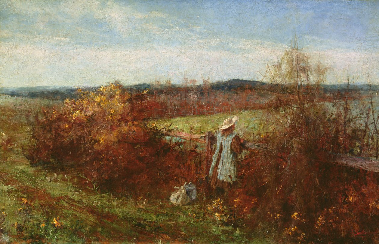 Mädchen auf einer Weide von Jane Sutherland