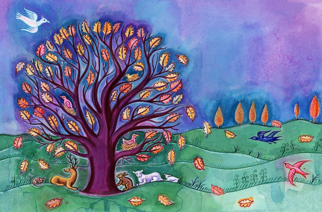 Baum im Herbst von Jane Tattersfield