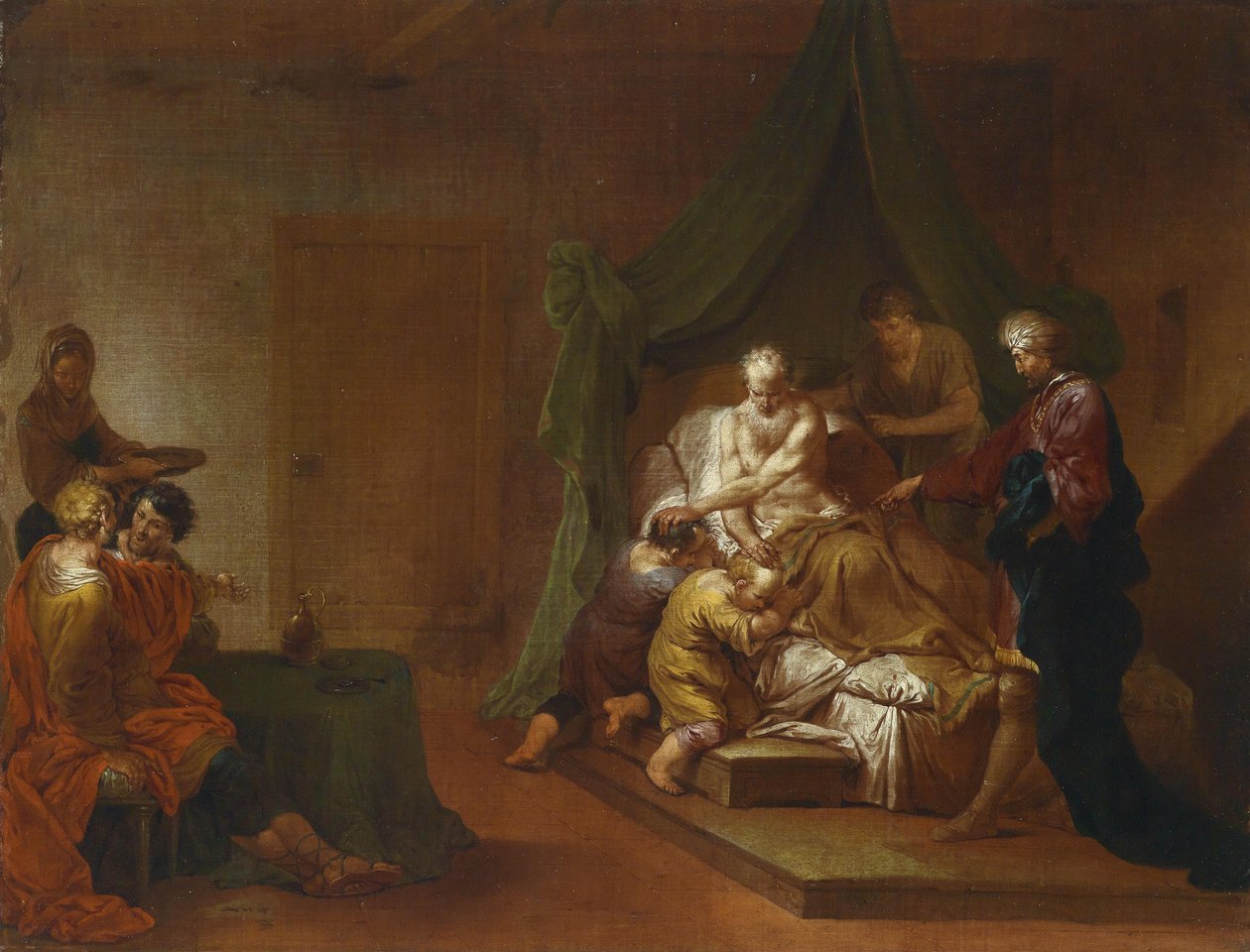 Jakob segnet die Söhne Josephs (Ephraim und Manasse) von Januarius Zick