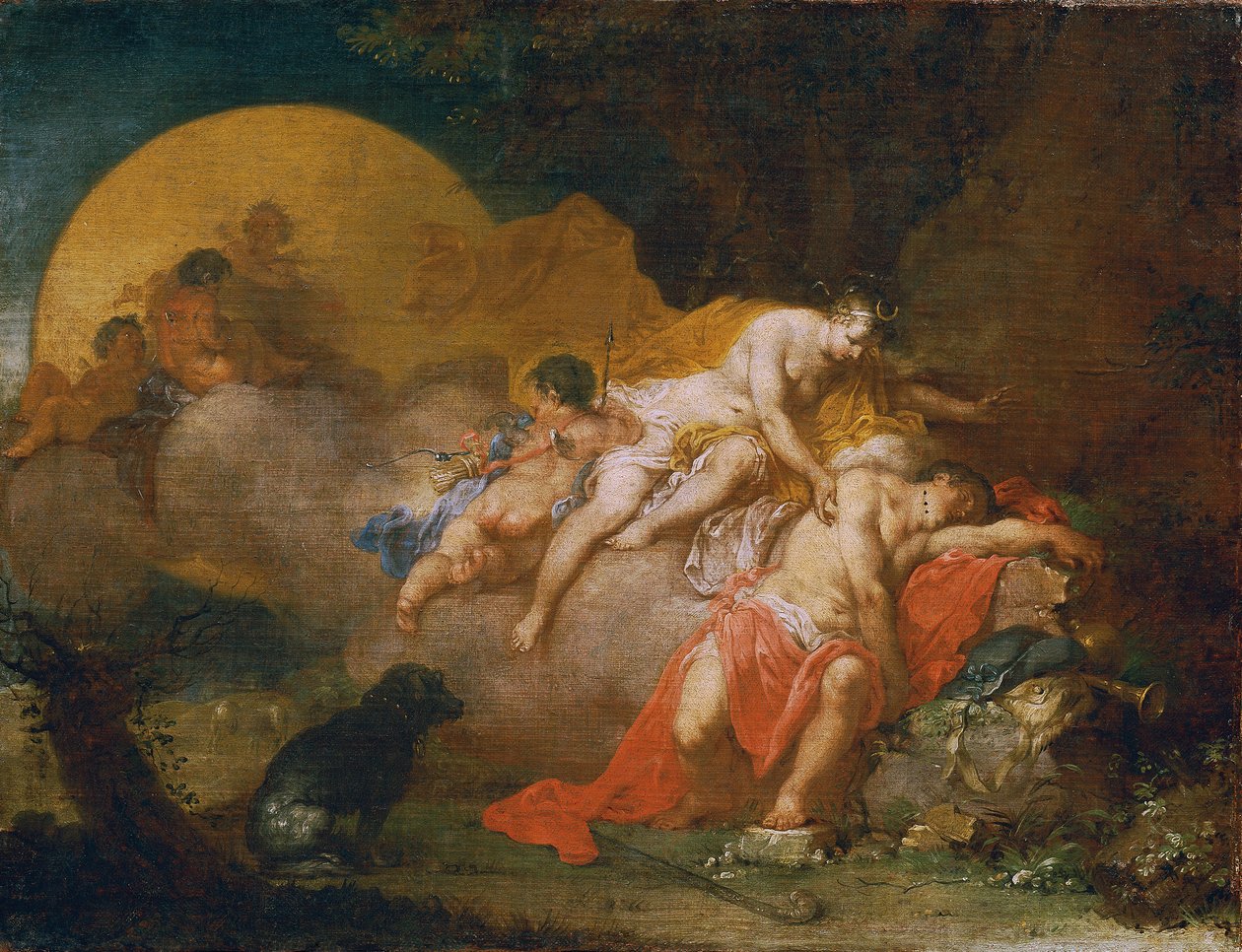 Luna und Endymion von Januarius Zick