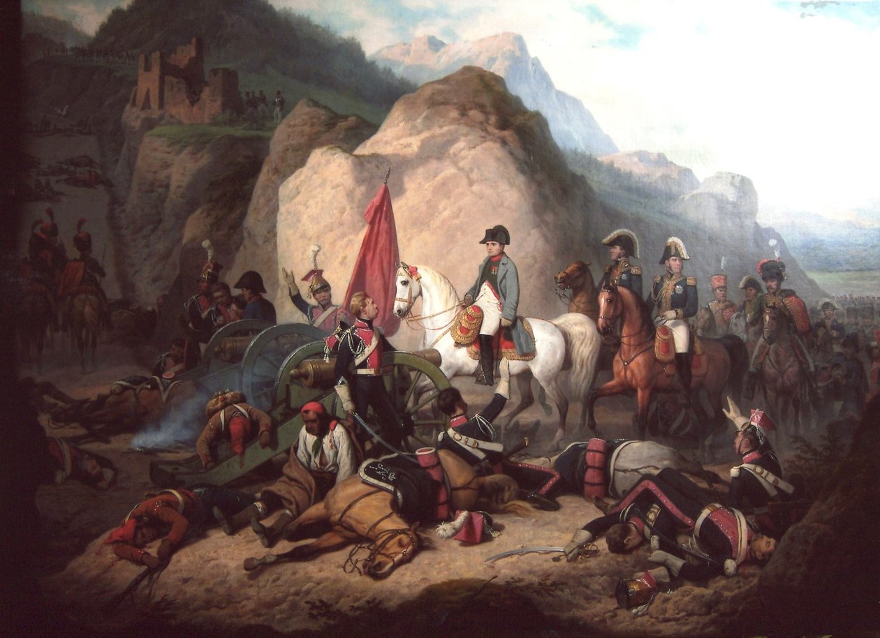 Napoleon in der Schlucht von Somosierra von January Suchodolski