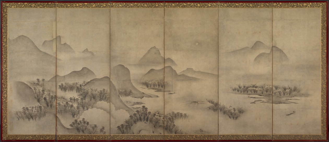 Mondscheinlandschaft (eines von einem Paar) von Japan, Muromachi period