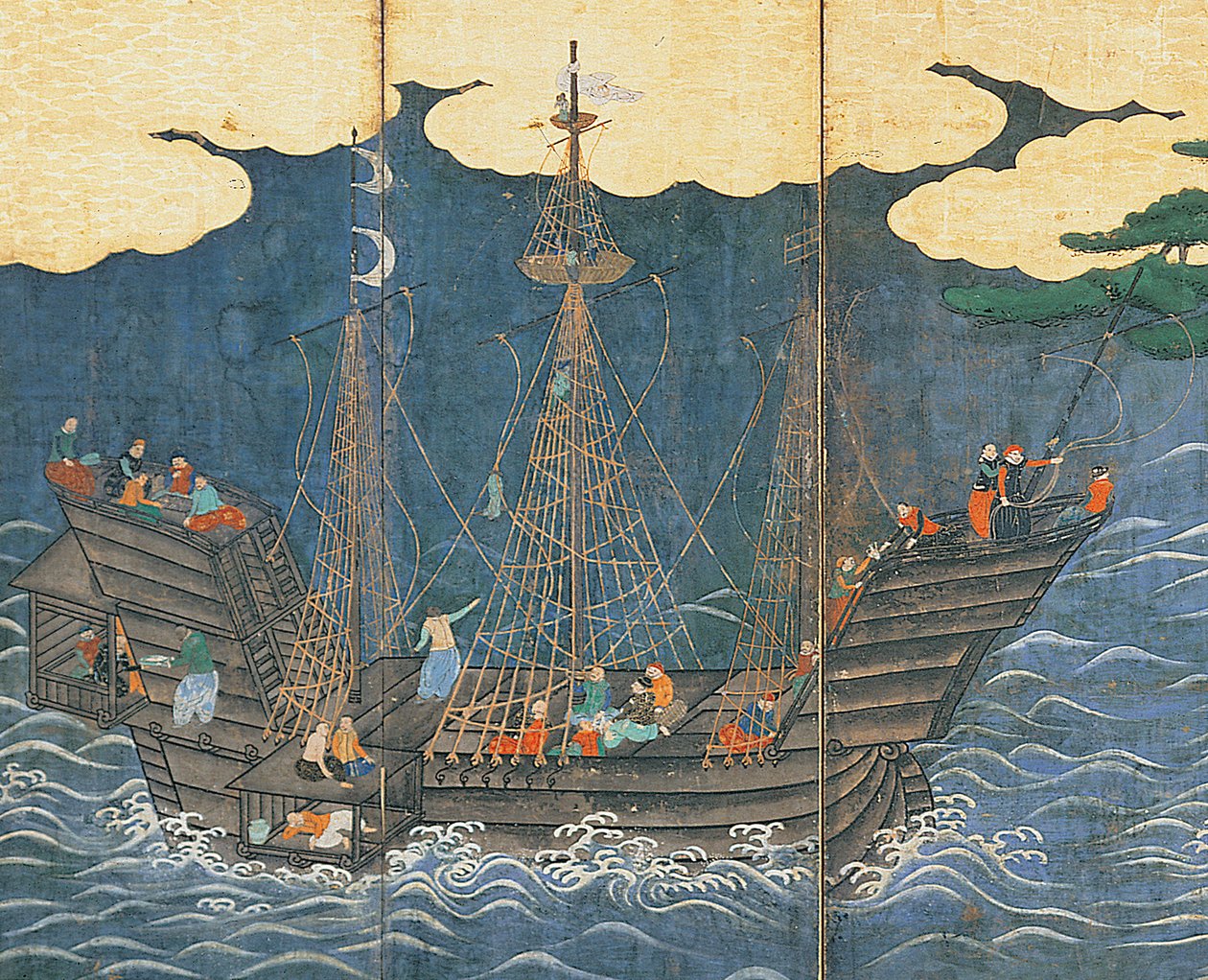 Ankunft der südlichen Barbaren von Japanese School