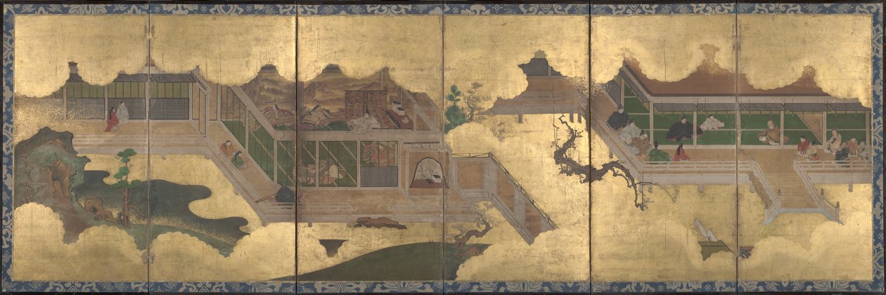 Szenen aus der Geschichte von Genji, 1625-60 von Japanese School