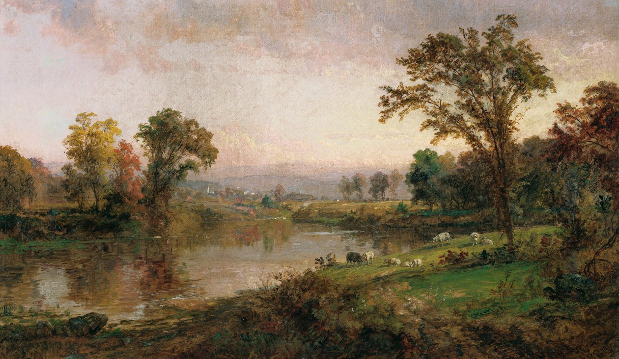 Flusslandschaft - Früher Herbst, 1888 von Jasper Francis Cropsey