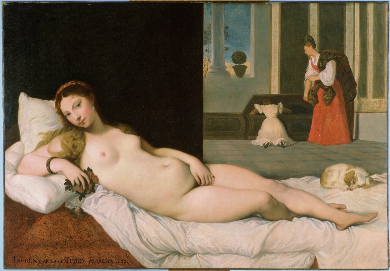 Liegende Venus, nach Tizian, 1822 von Jean Auguste Dominique Ingres