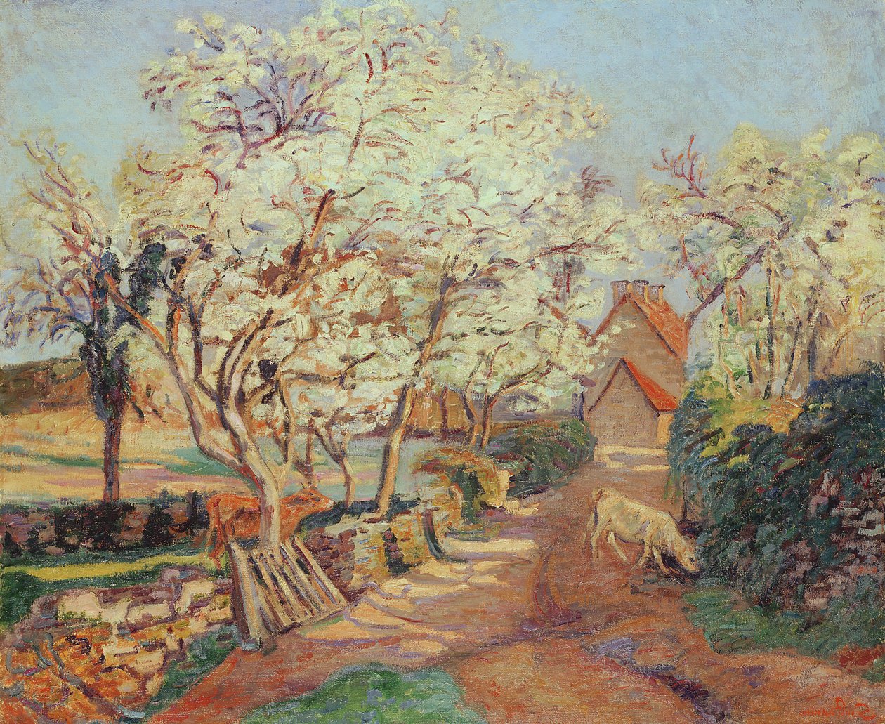 Blühende Pflaumenbäume von Jean Baptiste Armand Guillaumin