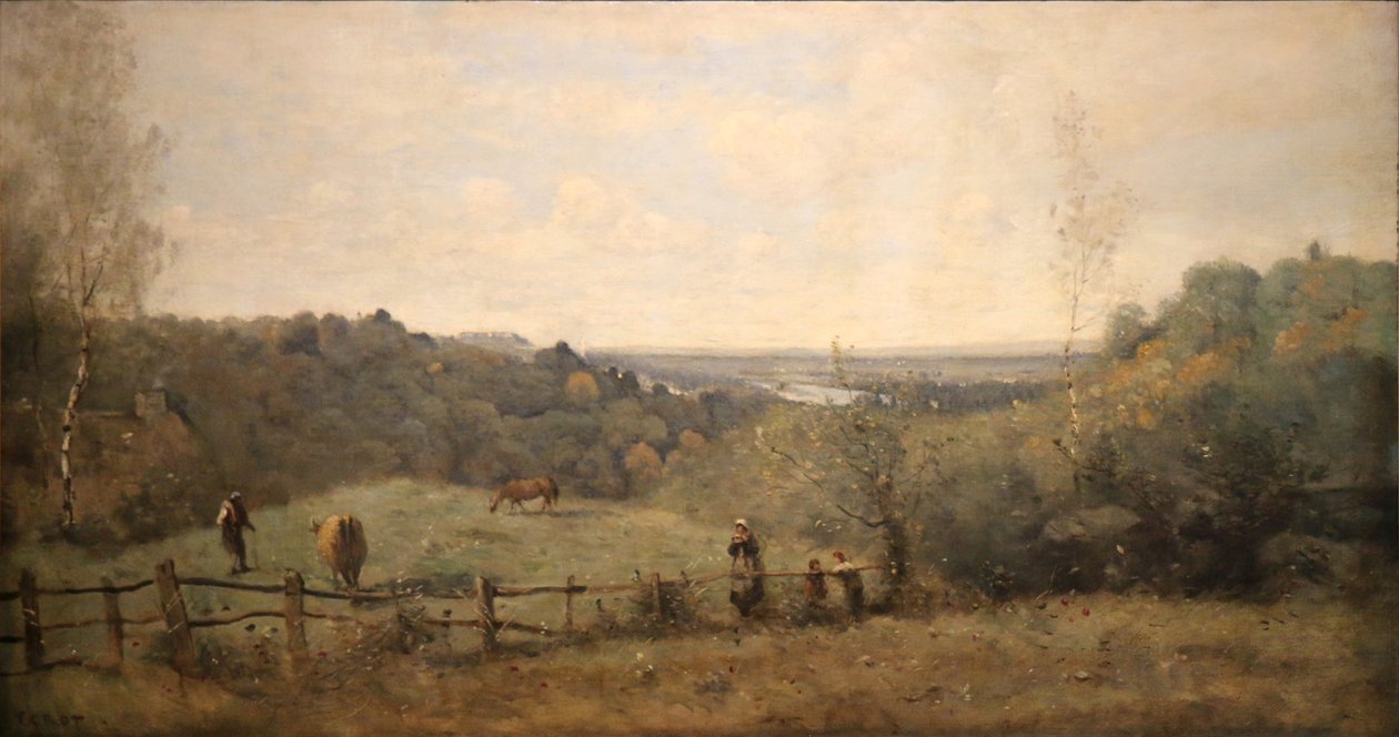 Die Höhen von Sèvres. Geschlossene Weide von Jean Baptiste Camille Corot