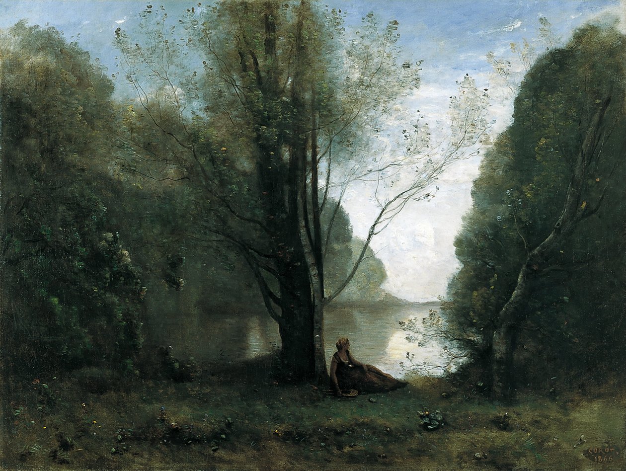 Die Einsamkeit. Erinnerung an Vigen, Limousin von Jean Baptiste Camille Corot
