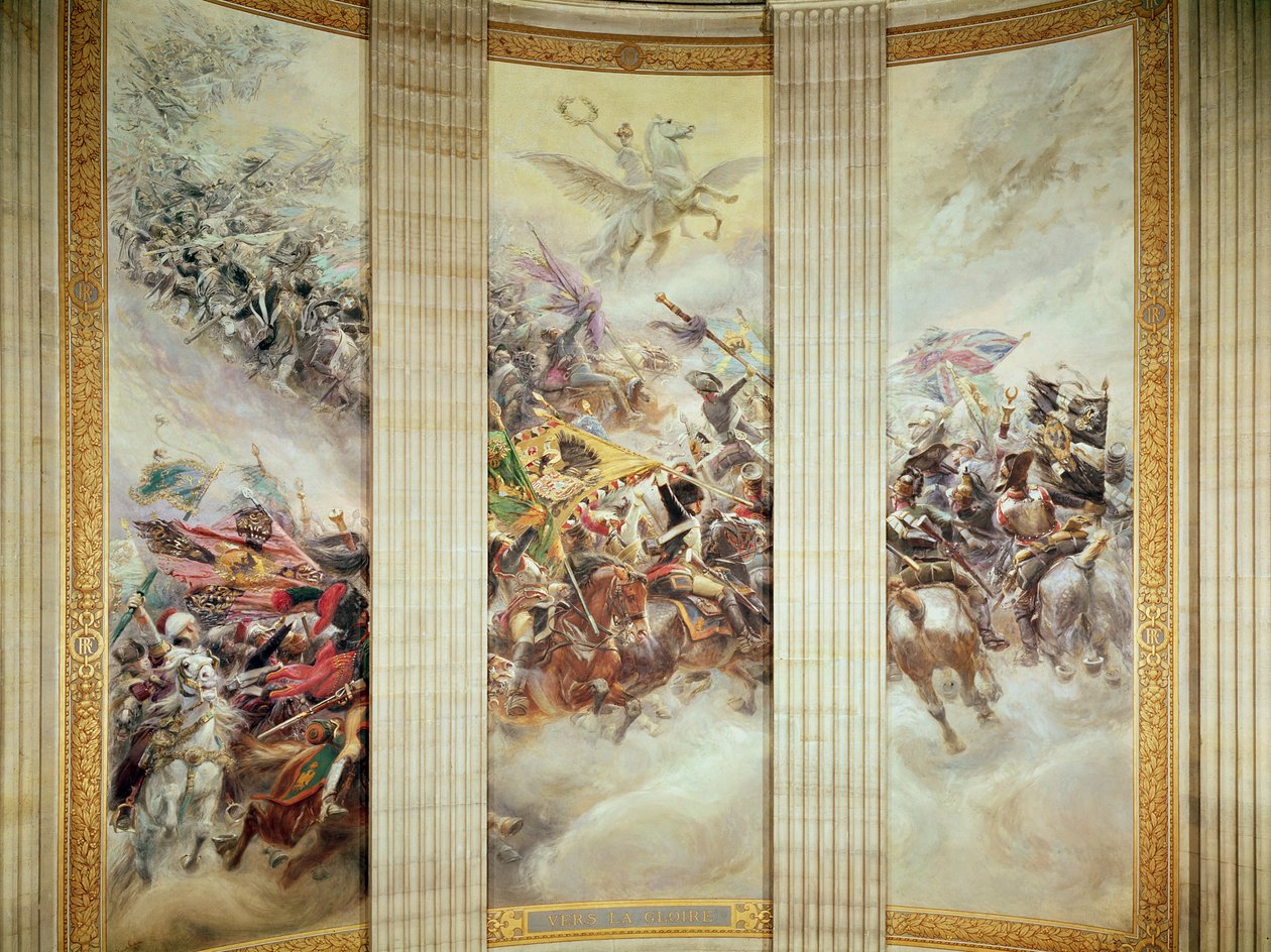 Auf dem Weg zum Ruhm (Wandgemälde) von Jean Baptiste Edouard Detaille