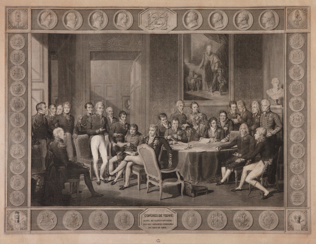 Kongress von Wien, Plenipotentiäre Sitzung, 1819 von Jean Baptiste Isabey