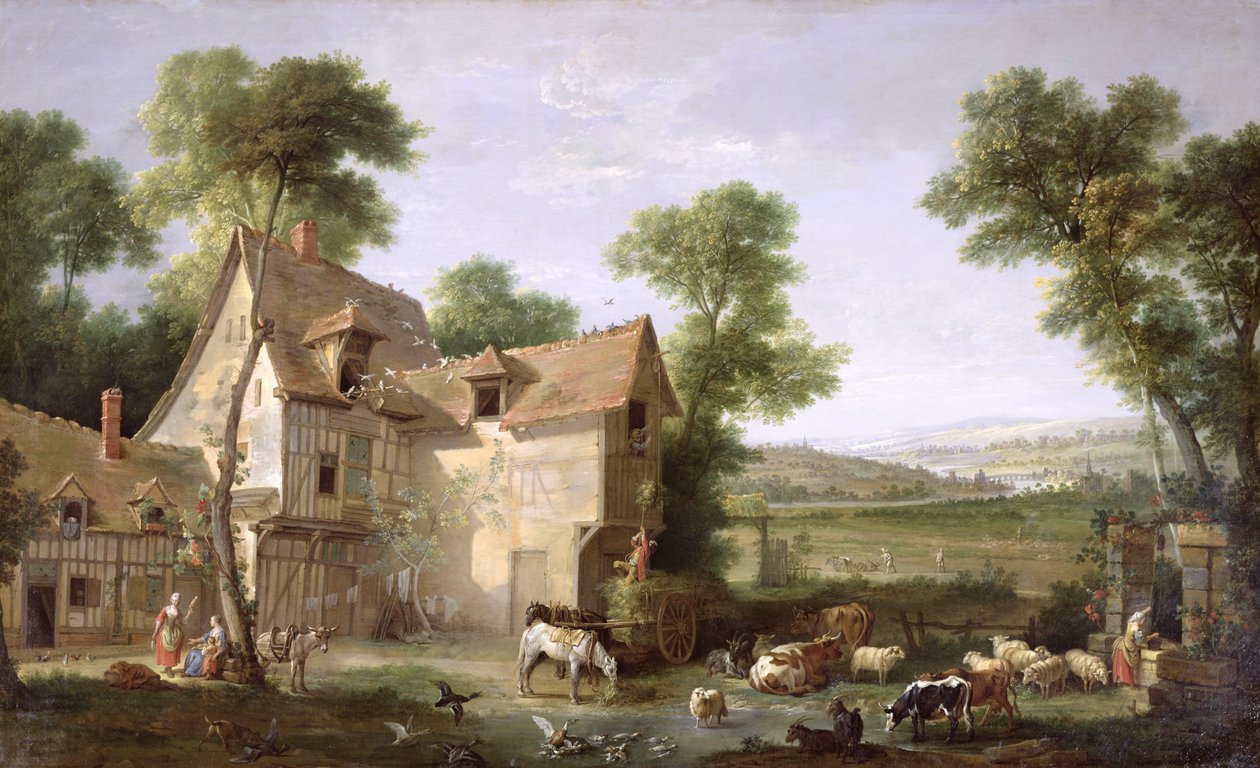 Der Bauernhof, 1750 von Jean Baptiste Oudry
