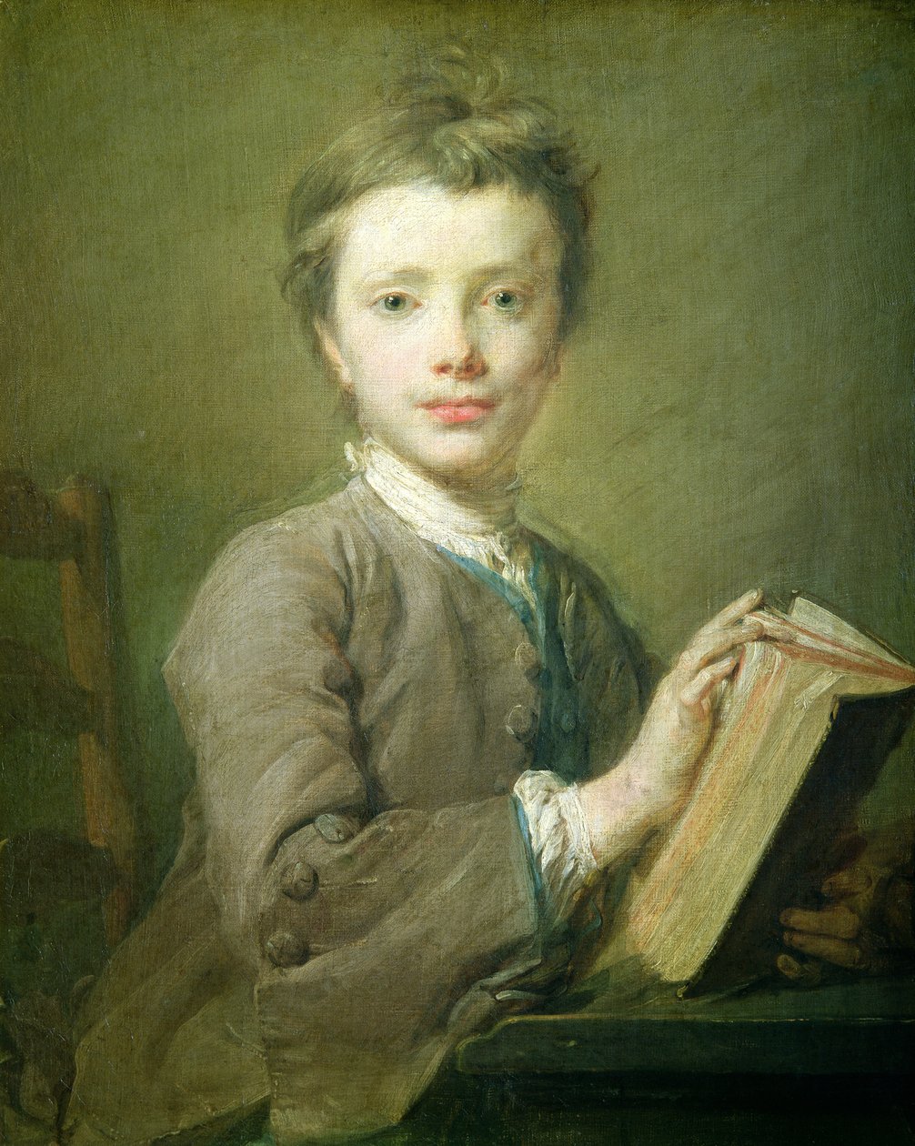Ein Junge mit einem Buch, um 1740 von Jean Baptiste Perronneau