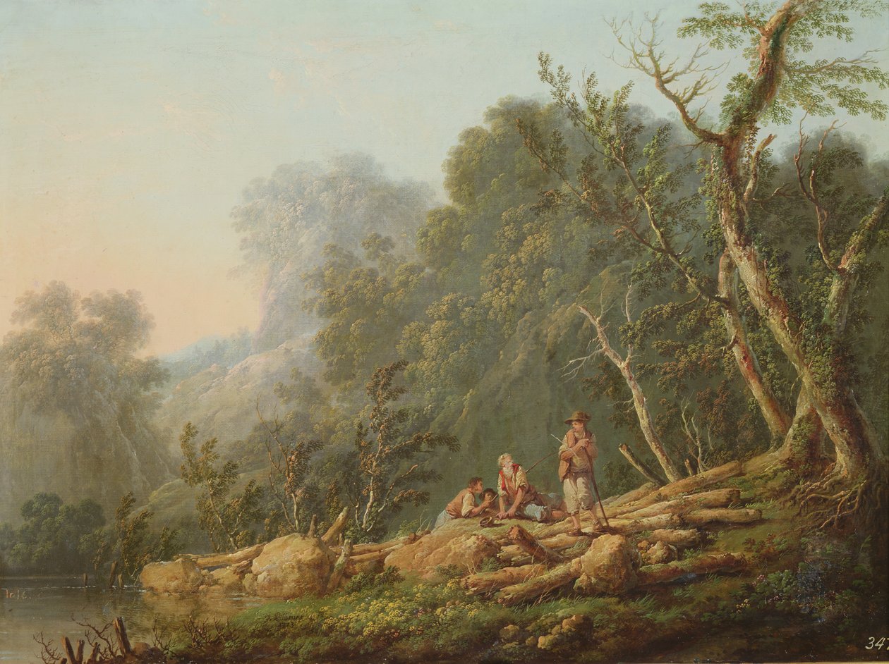 Landschaft, 1773 von Jean Baptiste Pillement