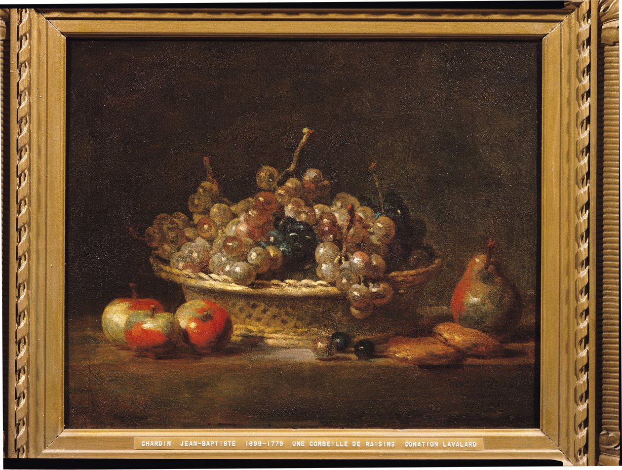 Korb mit Trauben, 1765 von Jean Baptiste Simeon Chardin